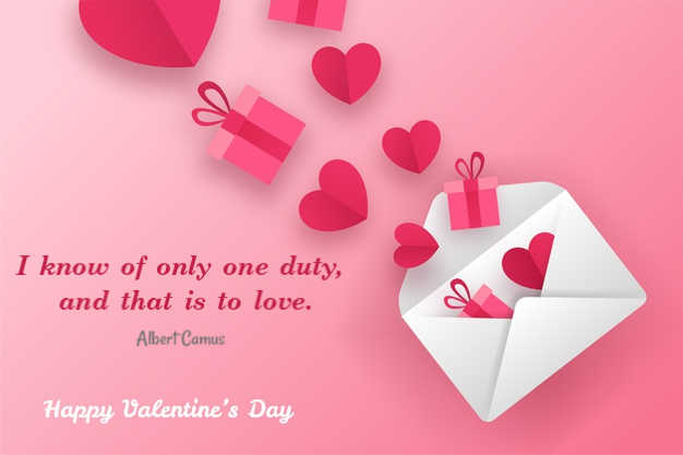 Valentine Day Quotes from Various Writers and Artists 
