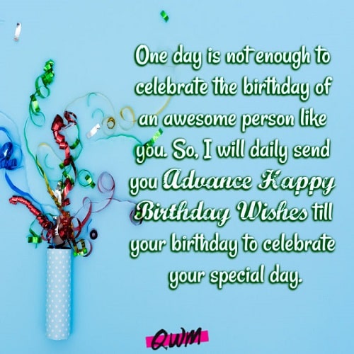 Advance Happy Birthday Quotes
