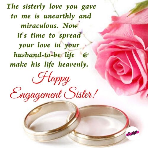 Engagement Wishes for Sister