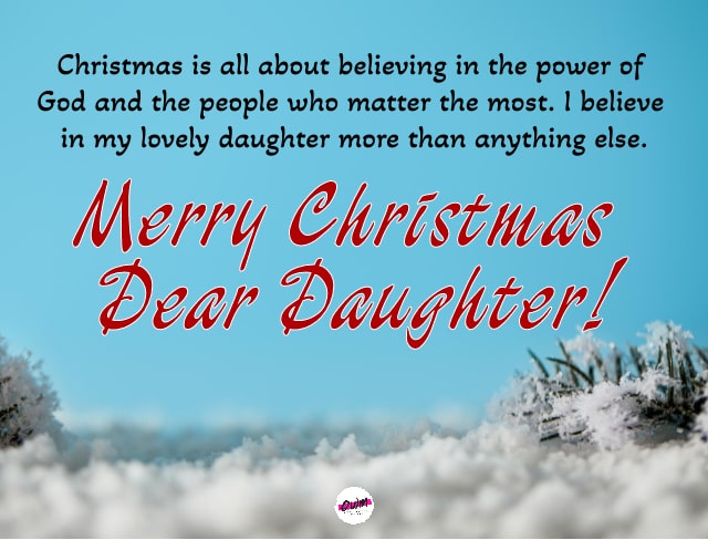 Merry Christmas Wishes for Daughter