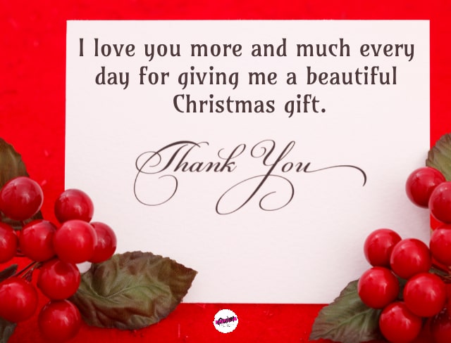Thank You Message for Christmas Gift
