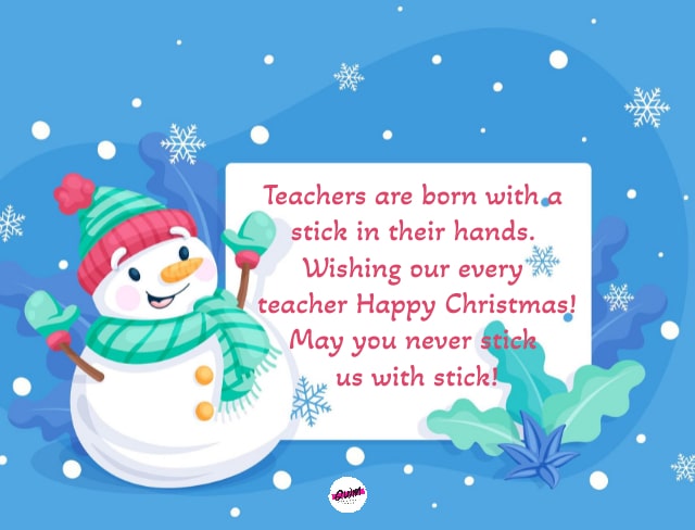 Funny Christmas Messages for Teachers 