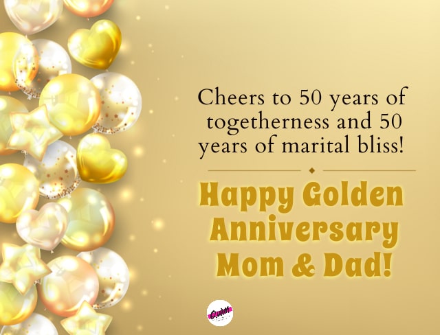 50th Anniversary Wishes for Parents